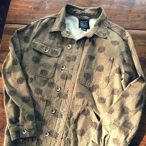 mens awesome denim like print jacket